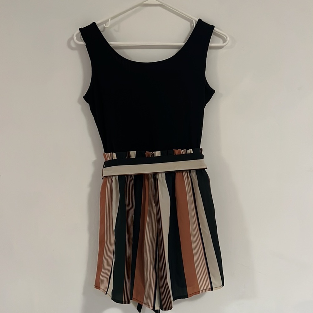 Black/Tan Romper - Picture 4 of 5